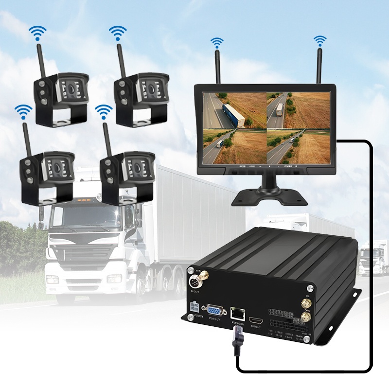 Système NVR mobile avec disque dur sans fil 10,1 pouces 4CH Système NVR mobile avec disque dur sans fil 10,1 pouces 4CH