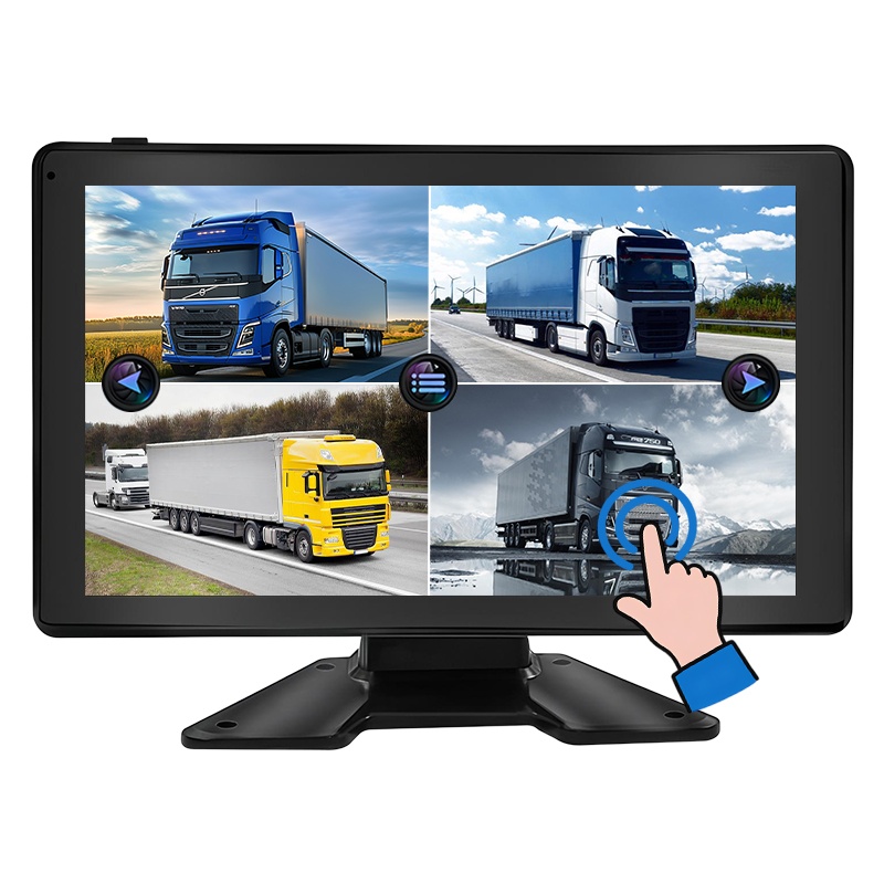 Moniteur d'enregistrement DVR 1080P avec vue quadruple pour véhicule à écran tactile de 10,1 pouces
