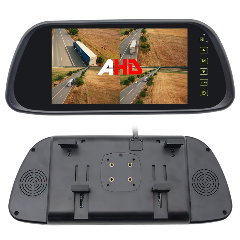 2 en 1 installation 7 pouces quad AHD Moniteur de rétroviseur