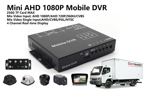 Kit DVR mobile 4CH Mini AHD 1080P avec 4 caméras HD