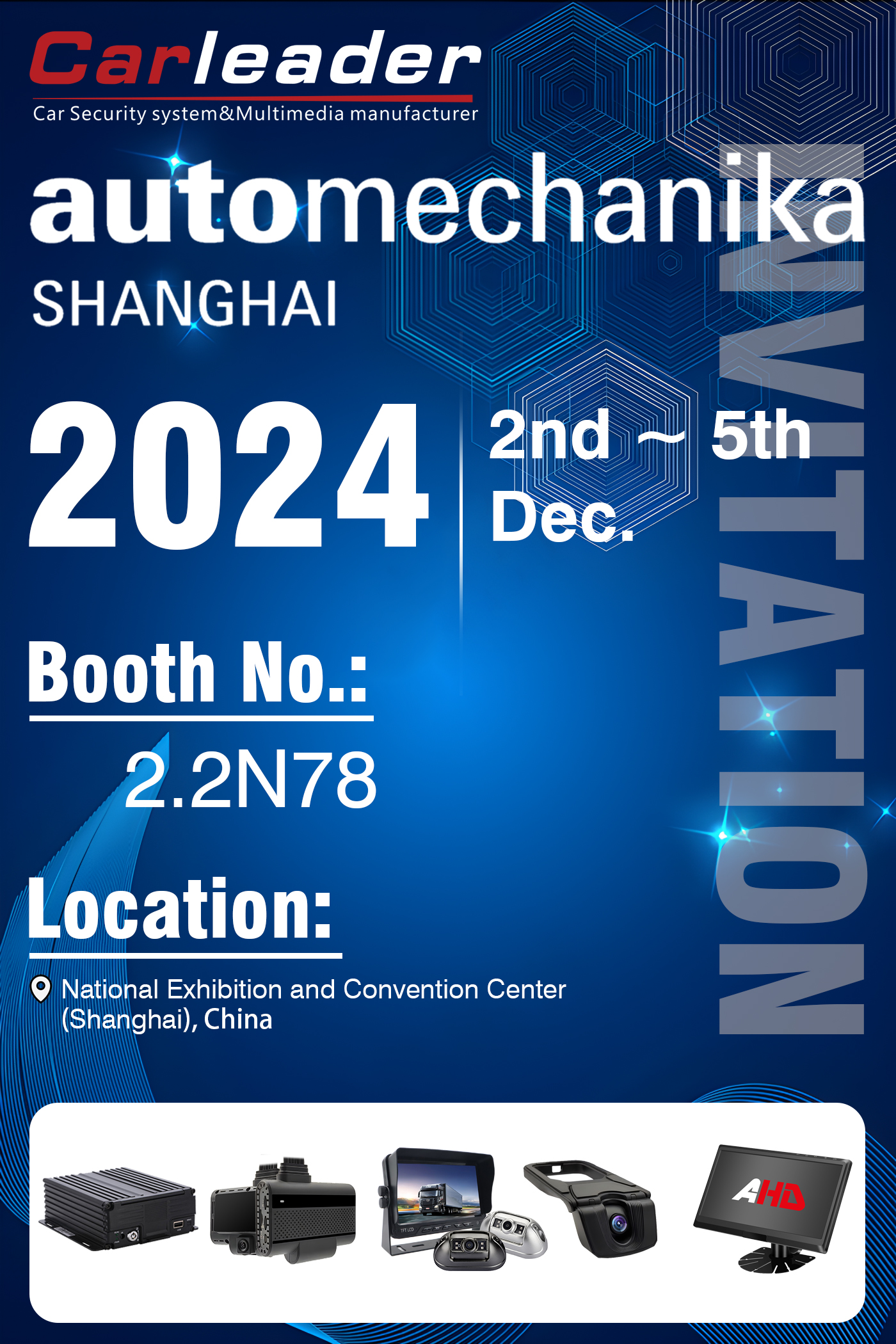 Salon Automechanika Shanghai 2024 | Numéro de stand : 2.2N78, Carleader attend votre visite