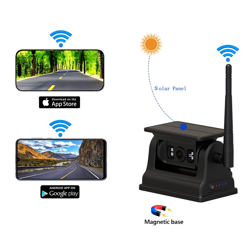 Caméra de secours sans fil magnétique WiFi pour iOS Android