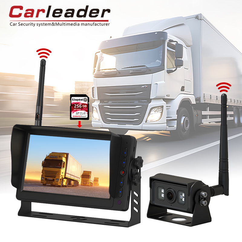 Carleader 7 pouces DVR Enregistrement Système de surveillance sans fil numérique 2,4 GHz ---- Fixez votre sécurité de conduite