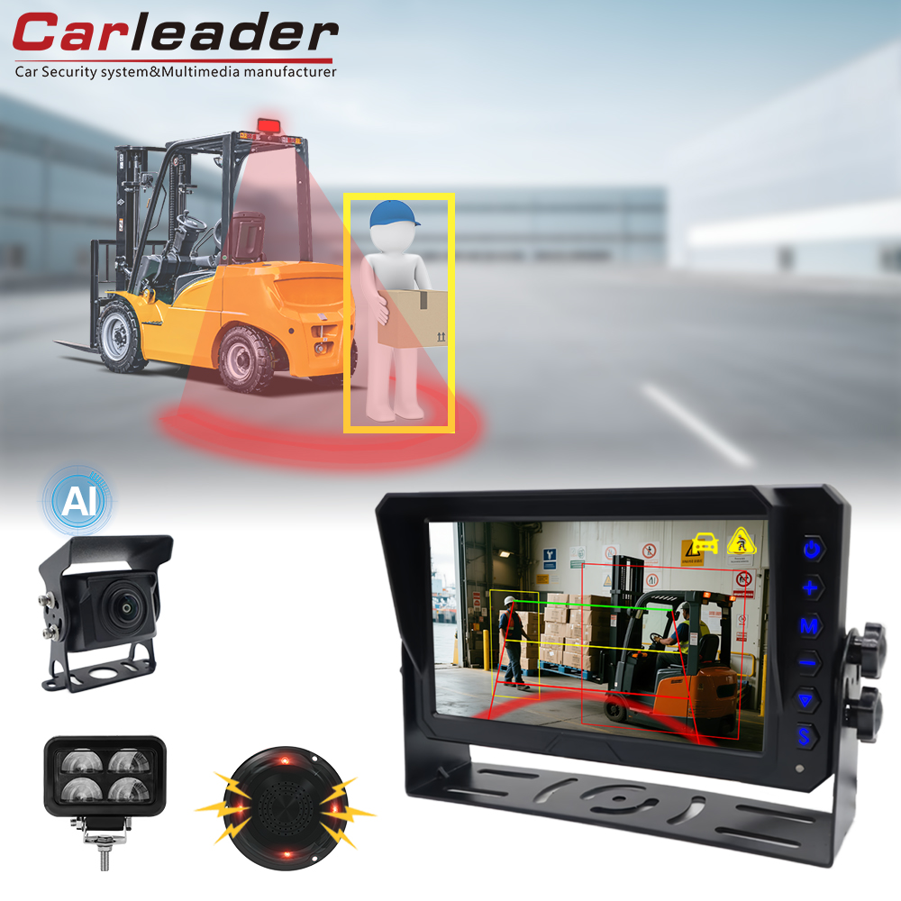 Élevez la sécurité de fonctionnement du chariot élévateur avec le système de surveillance de la détection de Carleader AI avec un éclairage en U pour le chariot élévateur