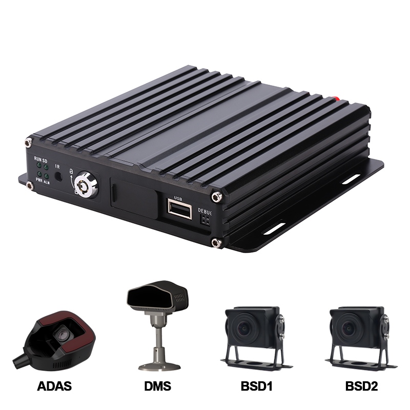 Carleader 4CH AI SD Mobile DVR prend en charge ADAS+DMS+BSD pour la gestion de flotte