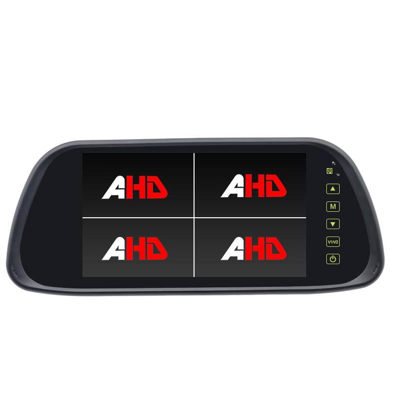 Carleader 7 pouces 4CH Quad AHD rétroviseur moniteur prise en charge double Installation Carleader 7 pouces 4CH Quad AHD rétroviseur moniteur prise en charge double Installation