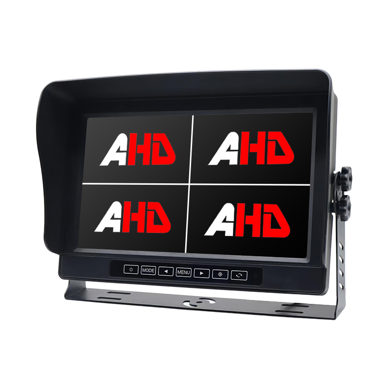 Carleader 10,1 pouces IP69K étanche 4CH AHD entrées Quad Display Touch Buttons Moniteur de véhicule