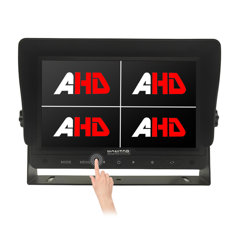 Carleader 7 pouces Quad écran partagé AHD boutons tactiles moniteur de recul