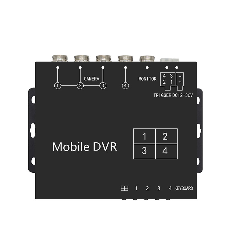 DVR de véhicule AHD 4 canaux avec enregistrement de 512 Go et vue partagée multi-caméras