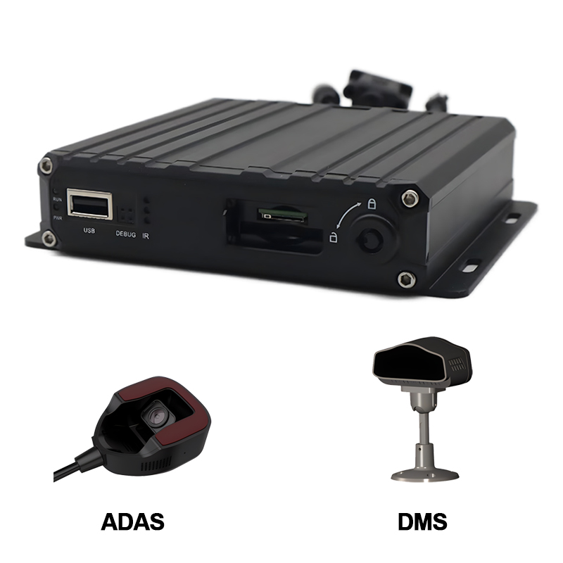 DVR mobile intelligent 4CH AI avec caméra DSM et ADAS