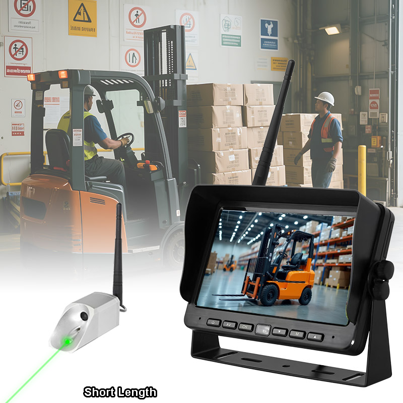 Positionnement magnétique sans fil de laser de soutien de taille courte de système de caméra de chariot élévateur